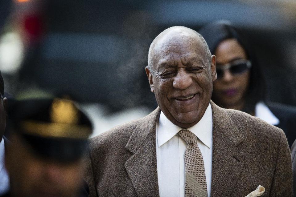 Bill Cosby arrives for a pretrial hearing in his sexual assault case at the Montgomery County Courthouse in Norristown, Pa., Wednesday, Dec. 14, 2016. He is charged with sexually assaulting one woman in 2004, but prosecutors are hoping to call 13 other accusers to testify at his spring trial. (AP Photo/Matt Rourke)