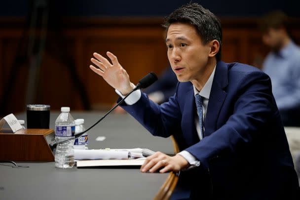 PHOTO: TikTok CEO Shou Zi Chew testifies before the House Energy and Commerce Committee in the Rayburn House Office Building on Capitol Hill on March 23, 2023 in Washington, DC. (Chip Somodevilla/Getty Images)