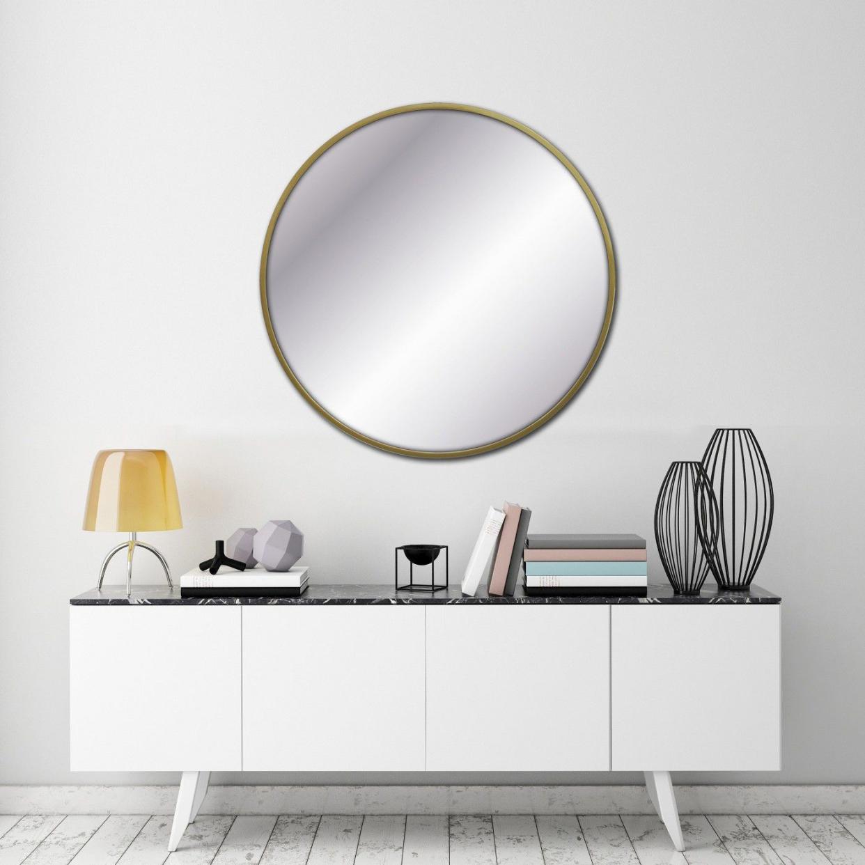 Project 62 Round Decorative Brass Wall Mirror