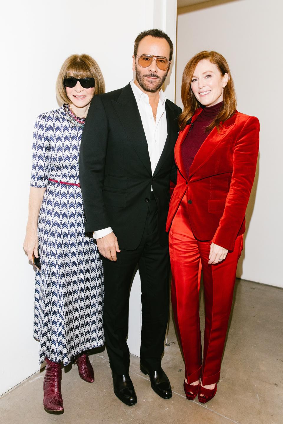 <h1 class="title">Anna Wintour, Tom Ford, and Julianne Moore</h1><cite class="credit">Photographed by Corey Tenold</cite>