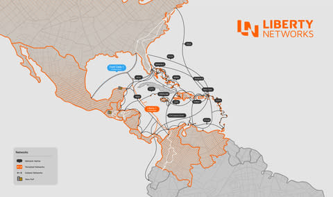 Mapa de cobertura de Liberty Networks (Graphic: Business Wire)