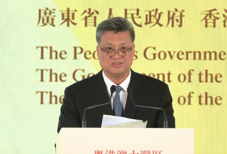 Ma Xingrui, gouverneur de la province du Guangdong, en février 2019 à Hong Kong (AFP/Anthony WALLACE)