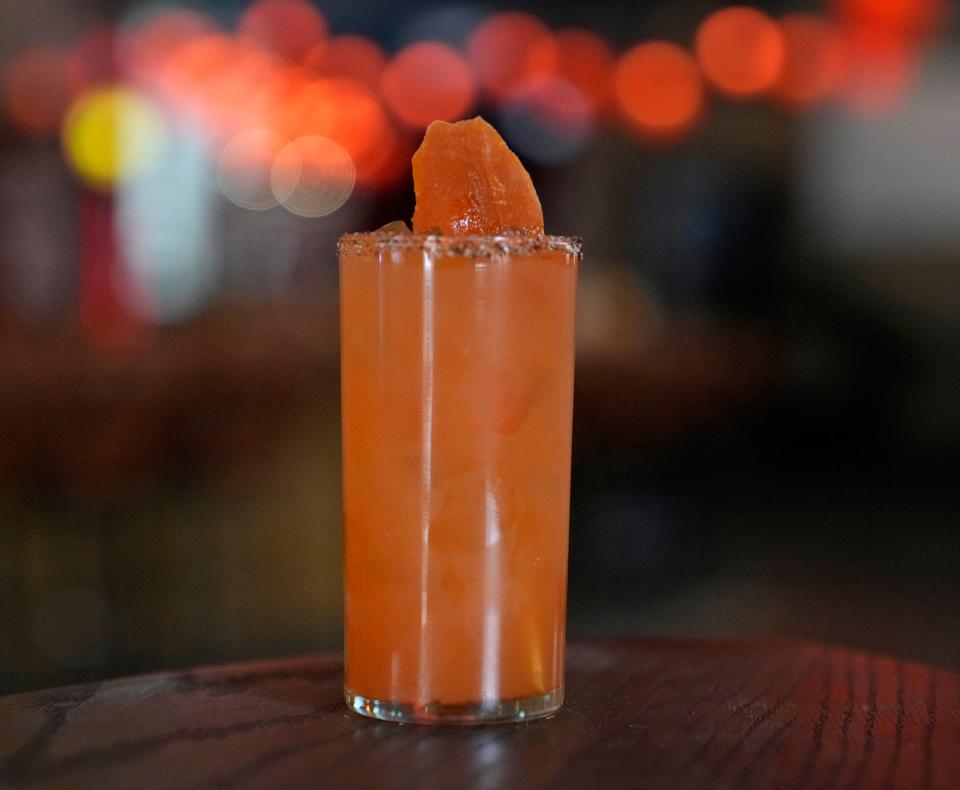 Zero-proof drinks' flavors have increased in complexity. Hot Box, at Sugar Maple in Milwaukee, is made with mango, chipotle, Chamoy, orange, lime, pineapple, kiwi, ancho and guajillo pink salt, and Delta-8 THC.