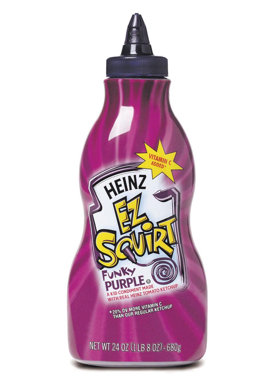 A bottle of Heinz Ez Squirt funky purple ketchup, which the company introduced in 2001.