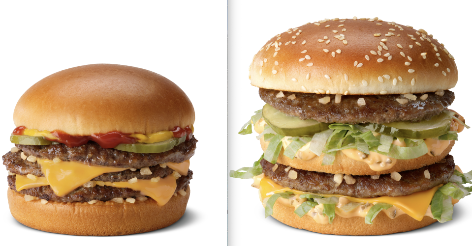 Triple Cheeseburger und Big Mac (Foto mit freundlicher Genehmigung von McDonald's)
