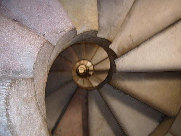 <strong>Sagrada Familia, Barcelona</strong> While beautiful from the outside, Gaudi’s unfinished cathredral features a tightly-wound spiral staircase inside that has no railing. There are signs advising against climbing the stairs if you have respiratory or cardiac problems.