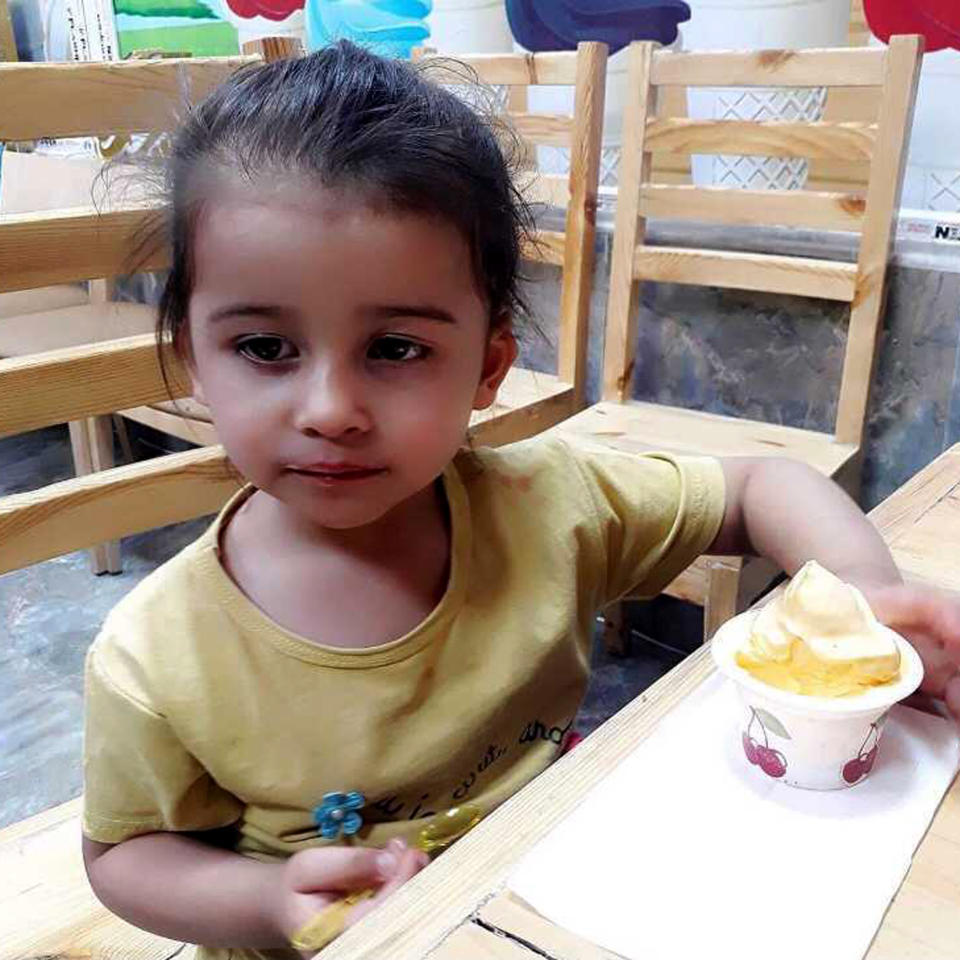 Malika Ahmadi, 2, was among those killed in Sunday's U.S. drone strike in Kabul, her father, Emal Ahmadi, told NBC News. (Courtesy / Emal Ahmadi)