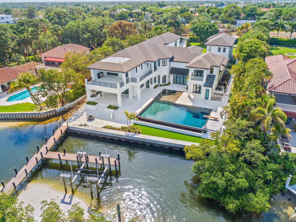 the exterior of Dustin Johnson's former house