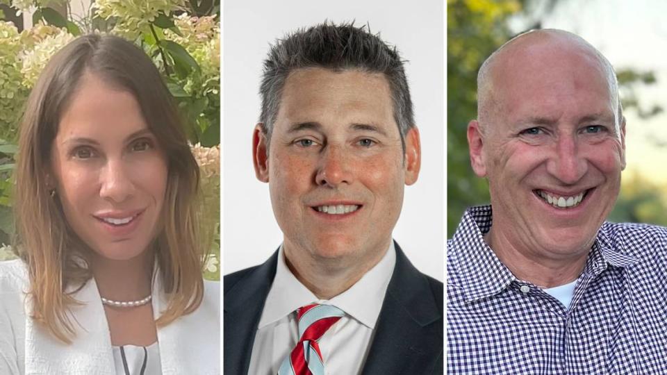 From left: Hannah Ball, James Page and Kent Rasmussen, candidates for the Garden City Council.