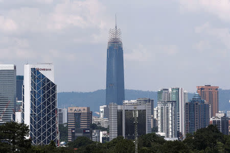 A view of the The Exchange 106 (formerly TRX Signature Tower) currently under construction in Kuala Lumpur, Malaysia June 3, 2018. Picture taken June 3, 2018. REUTERS/Lai Seng Sin