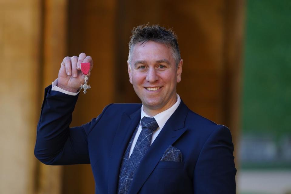 Ryan Jones was made an MBE in an investiture ceremony at Windsor Castle earlier this year (Steve Parsons/PA) (PA Wire)