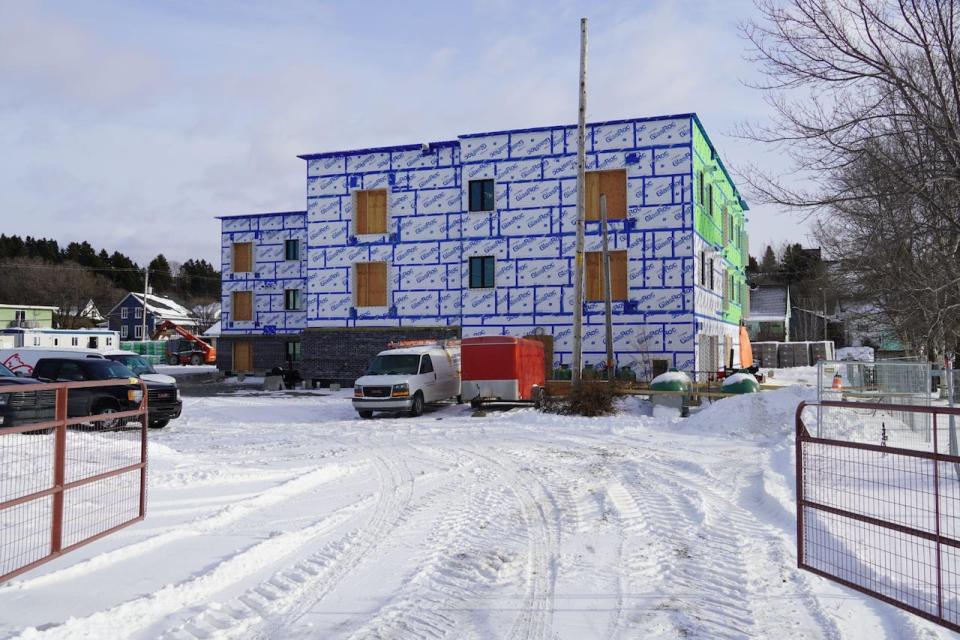 The construction of a new residence is well under way in L'Isle-Verte, Que. 