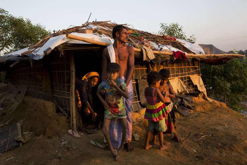 孟加拉鄰近緬甸邊境，收留數十萬羅興亞人的難民營（AP）