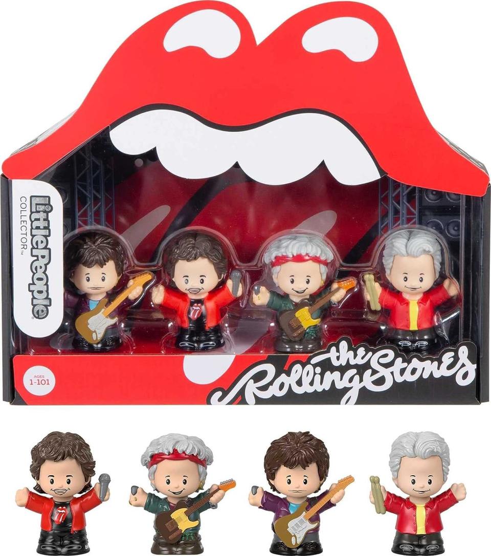 box with Rolling Stones members as miniature figurines