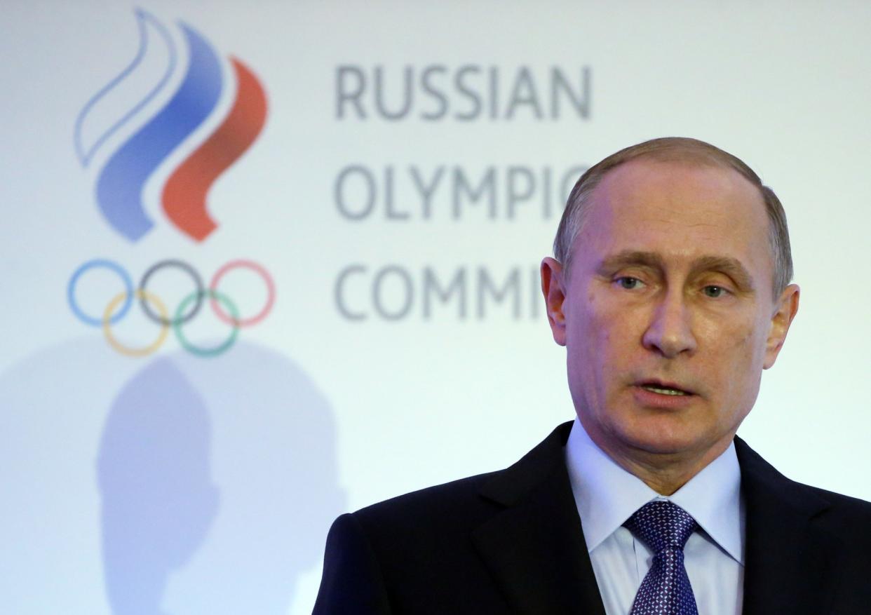 Russian President Vladimir Putin has dismissed the doping allegations against his country’s athletes, calling the charges unproven and saying the suspension from the 2016 Rio Games was discrimination. (Getty)