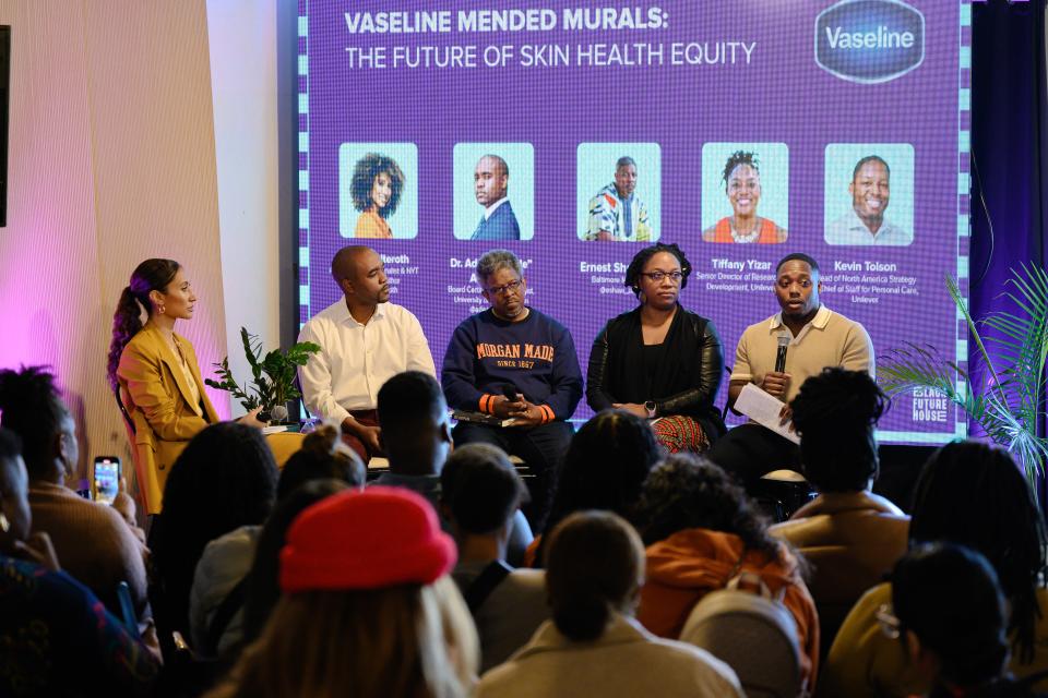 Left to Right: Elaine Welteroth, Dr. Adewole "Ade" Adamson, Ernest Shaw Jr., Tiffany Yizar, and Kevin Tolson