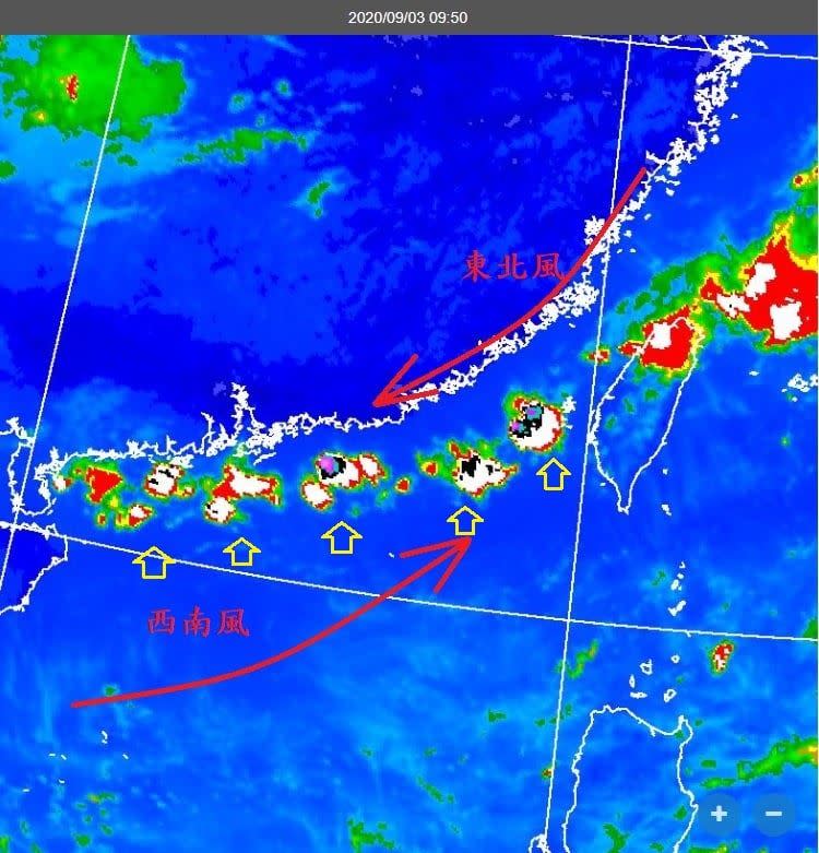 氣象局局長鄭明典表示，今一早台灣北部下的雨就是颱風尾甩雨。（圖／翻攝自鄭明典臉書）