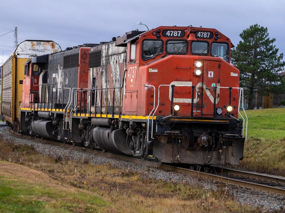 CN Rail is upgrading parts of its infrastructure in New Brunswick as part of annual maintenance. (Andrew Vaughan/The Canadian Press - image credit)