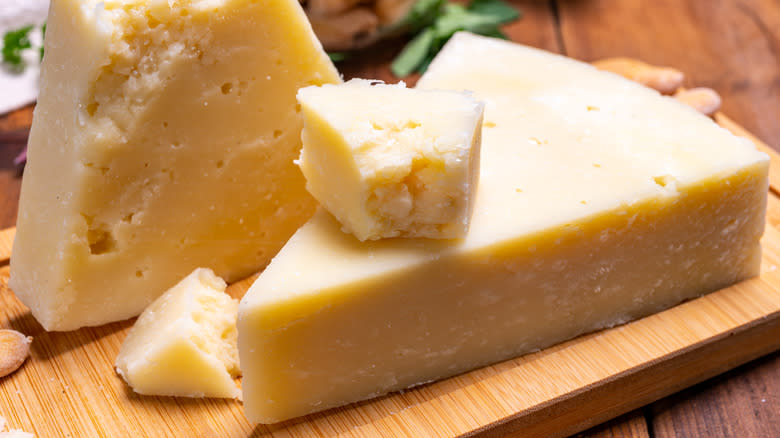 chunks of pecorino romano cheese