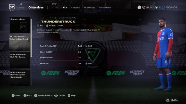 BF Thunderstruck: Daily Play Games Objectives (Packs) : EASportsFC