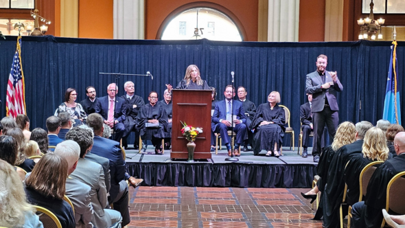 Judge Sarah Hennesy took the oath of office as the Minnesota Supreme Court’s newest associate justice on July 25.