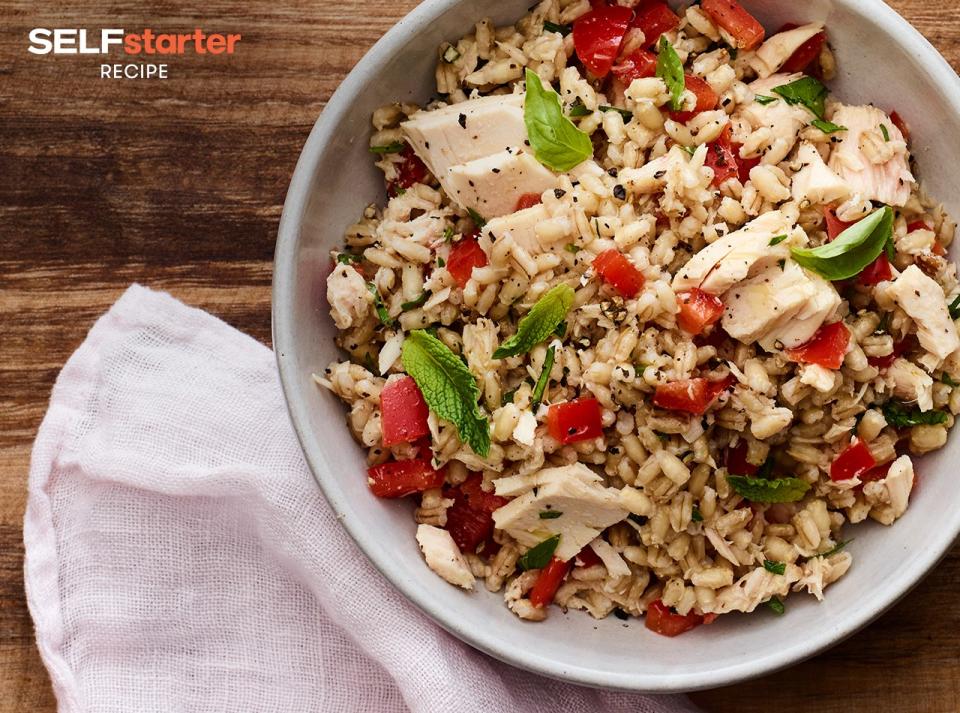 Tuna, Barley, and Herb Salad With Lemon Vinaigrette