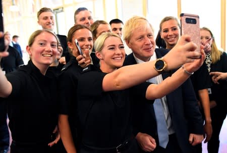 Boris Johnson, a leadership candidate for Britain's Conservative Party, visits Reading
