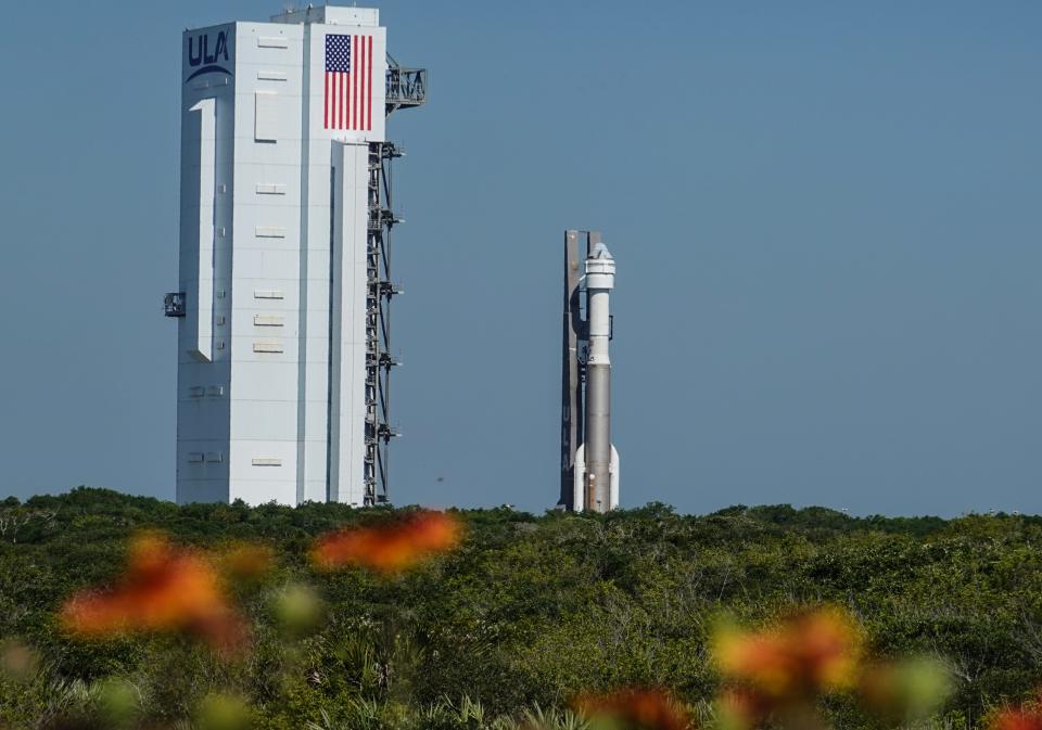 A United Launch Alliance Atlas V rocket and Boeing Starliner capsule rolls to its launch pad at Cape Canaveral Space Force Station Thursday, May 30, 2024. The rocket is scheduled to launch Saturday with a pair of astronauts headed to the International Space Station. Craig Bailey/FLORIDA TODAY via USA TODAY NETWORK