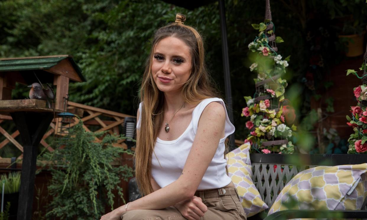 <span>Paige Rivers at her parents’ home in Birmingham. She was diagnosed with anorexia aged 10 but is now training to be a nurse.</span><span>Photograph: Gary Calton/The Observer</span>