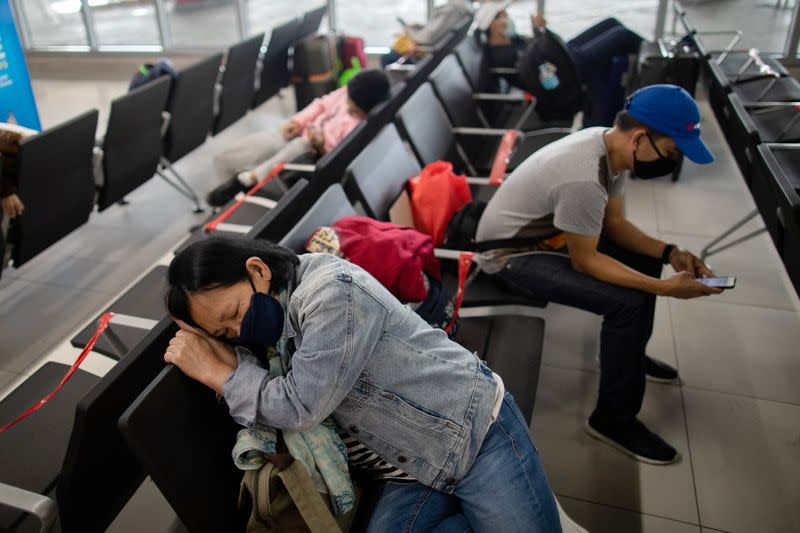 Repatriated Filipino workers stuck in quarantine amid the spread of the coronavirus disease (COVID-19) finally allowed to go home, in Paranaque City