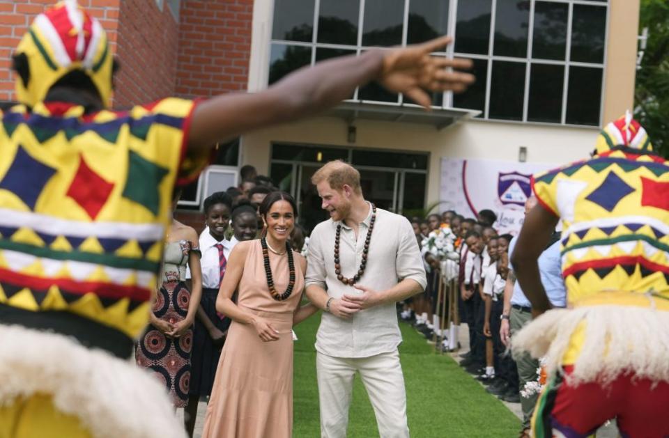 Markle said that it’s been “eye-opening” to learn more about her background during her and Prince Harry’s three-day trip. AP