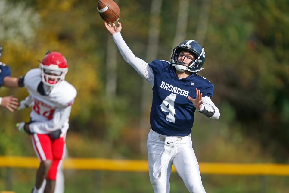 Logan Gelinas and the Burrillville football team travel to Pawtucket Saturday to play St. Raphael for the No. 2 seed in the Division II-A playoffs on Saturday.