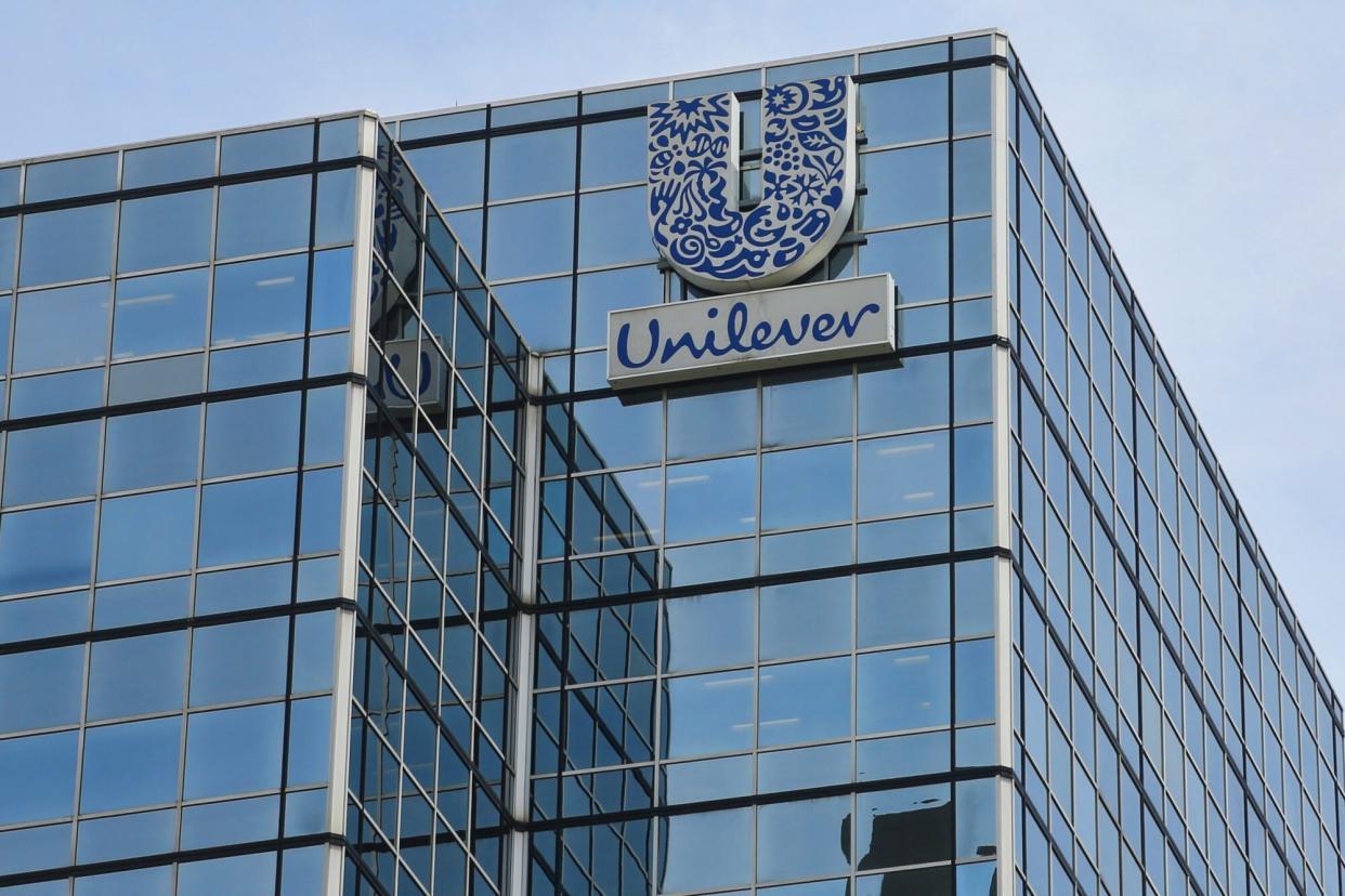 Unilever building in downtown Toronto, Ontario, Canada, on July 20, 2022. (Photo by Creative Touch Imaging Ltd./NurPhoto via Getty Images)