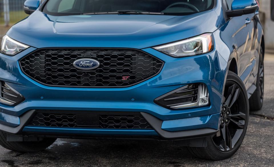 <p>An inevitable result of Ford's move to jettison most passenger cars from its future lineup is that the Ford Performance sub-brand will have to instead start modifying the remaining range of crossovers, SUVs, and pickups. <a rel="nofollow noopener" href="https://www.caranddriver.com/ford/edge" target="_blank" data-ylk="slk:The 2019 Ford Edge;elm:context_link;itc:0;sec:content-canvas" class="link ">The 2019 Ford Edge</a> is the first crossover to wear the ST badge that formerly denoted some of <a rel="nofollow noopener" href="https://www.caranddriver.com/news/ford-fiesta-focus-st-rs-deals" target="_blank" data-ylk="slk:the sportiest compact and subcompact cars;elm:context_link;itc:0;sec:content-canvas" class="link ">the sportiest compact and subcompact cars</a> Ford ever offered in the United States.</p>