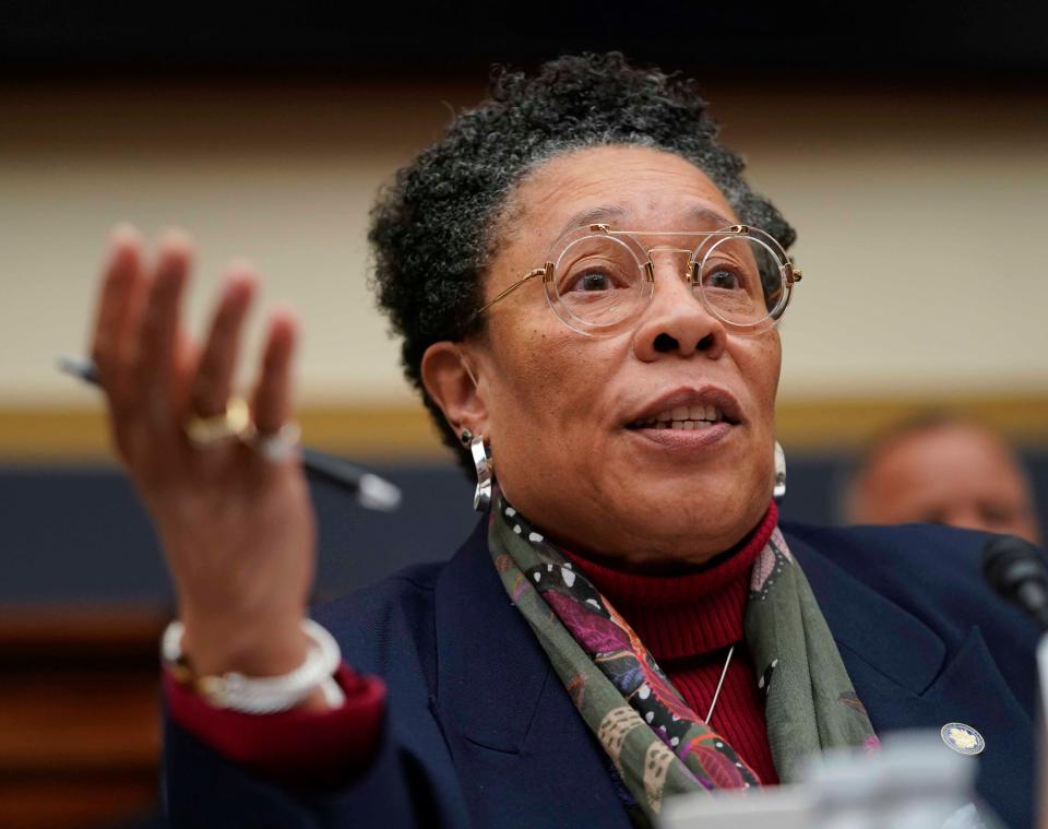 Marcia Fudge, secretary of the U.S. Department of Housing and Urban Development, testified Jan.11, 2024 at the House Committee on Financial Services hearing,