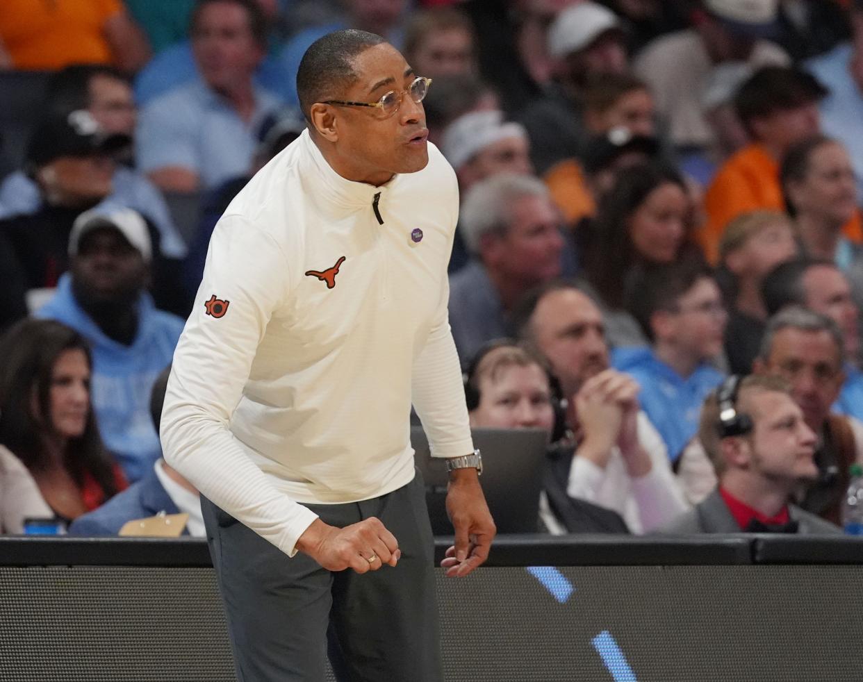 Texas coach Rodney Terry is at the Longhorn women's game against Alabama. He's lamenting Texas' near-upset of Tennessee in Saturday's second round game. The Horns finished the season at 21-13.