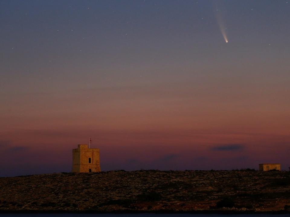 comet neowise st marks tower malta