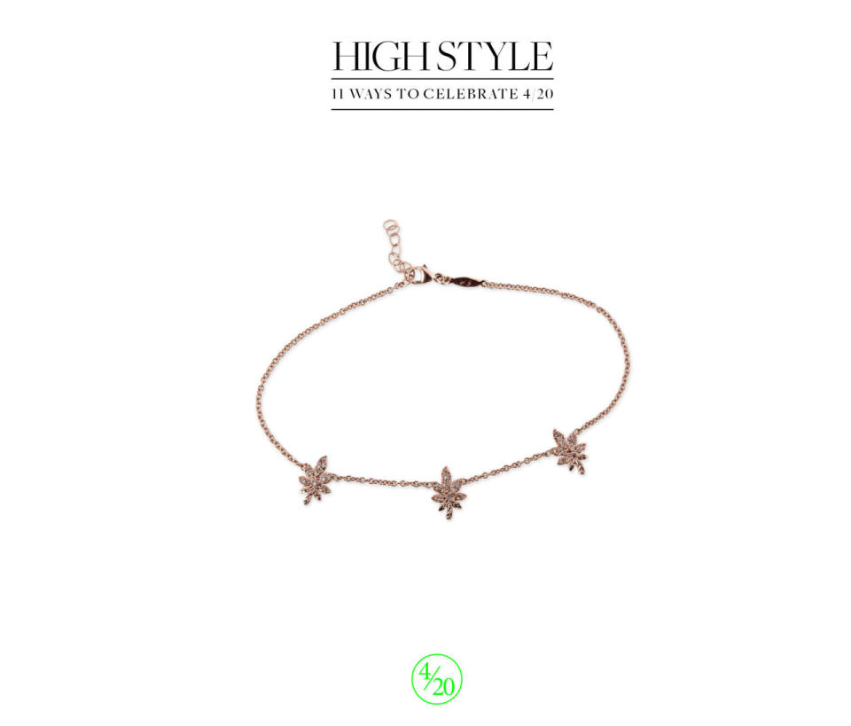 Jacquie Aiche 3 Sweet Leaf Anklet