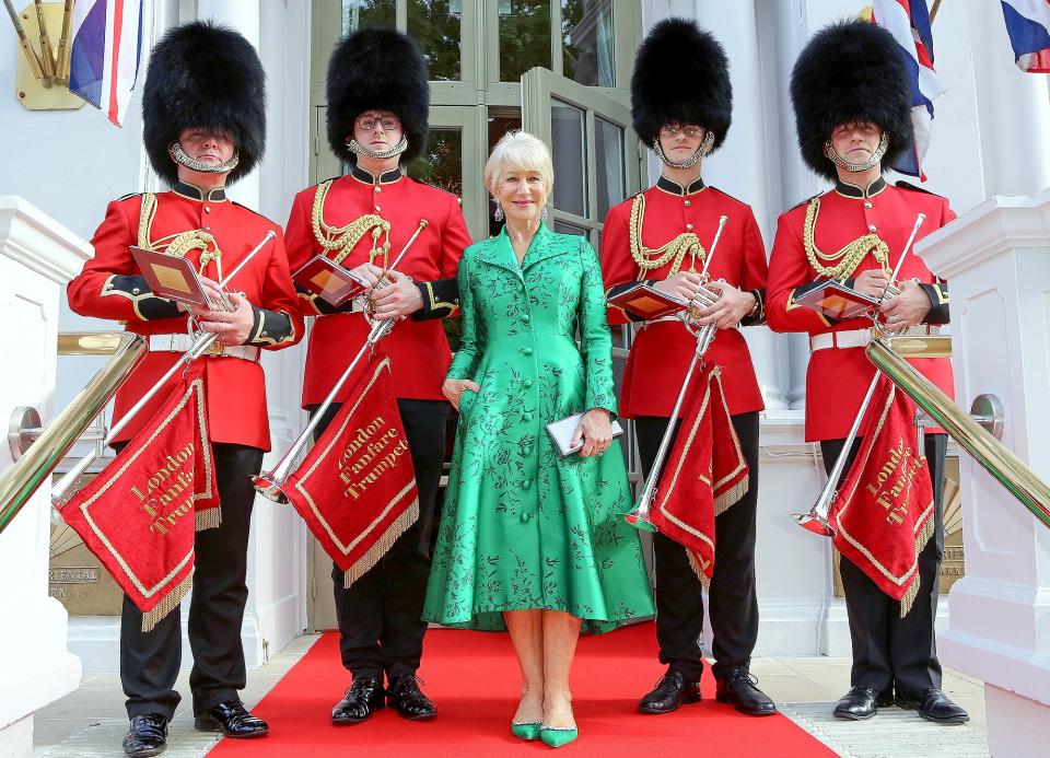 Helen Mirren attends the Mandarin Oriental Hyde Park relaunch party with some VIP guests on Tuesday in London.