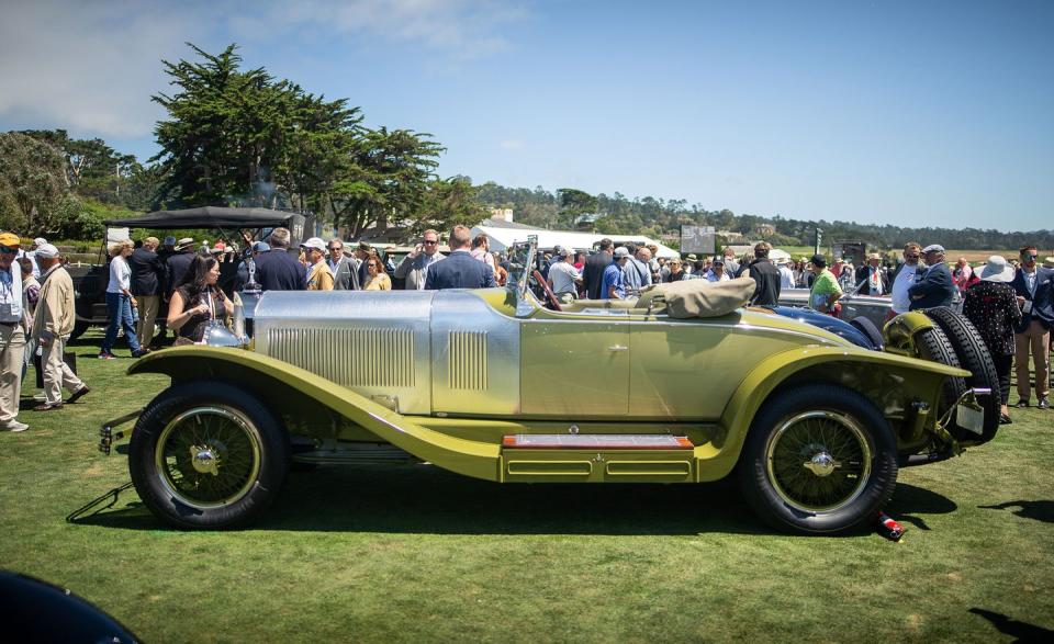 <p>Pebble Beach is an unparalleled place to view and appreciate studies in color and texture. Anyone seeking maximum palette, however, need only visit those vehicles handled by prewar coach builders. These outfits satisfied the whims of a customer base with tastes so flamboyant that it makes today's special-order buyer pool seem woefully uninspired. Even among such a crowd, though, this Mercedes-Benz Model K's two-tone green body and turned-aluminum hood stand out. And its 140-hp straight-six made it a performance standout, too—it was one of the fastest touring cars on the road in its time.<em>—Jared Gall</em></p>