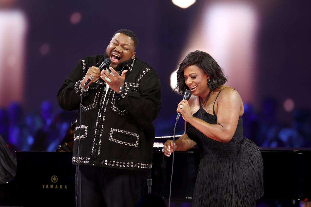 LOS ANGELES, CALIFORNIA - FEBRUARY 02: (L-R) Michael Trotter Jr. and Tanya Trotter of The War on Treaty perform during the 2024 MusiCares Person of the Year Honoring Jon Bon Jovi during the 66th GRAMMY Awards on February 02, 2024 in Los Angeles, California. (Photo by Matt Winkelmeyer/Getty Images for The Recording Academy) ORG XMIT: 776091493 ORIG FILE ID: 1981946095