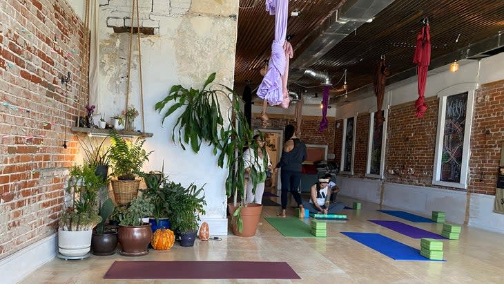 The inside of Urban Sanctuary yoga and wellness studio in Denver, Colorado