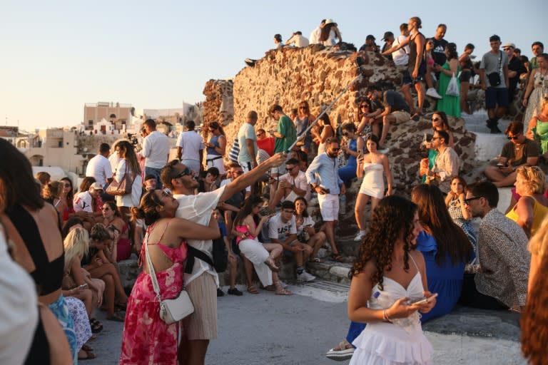 At peak times parts of the island of Santorini are nearing saturation (Aris Oikonomou)