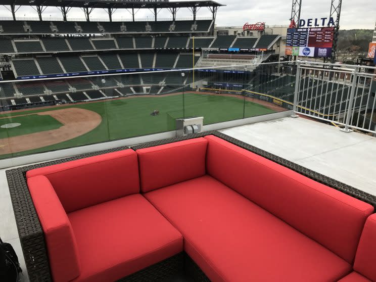 Good times await on the SunTrust Park rooftop. (Yahoo Sports)