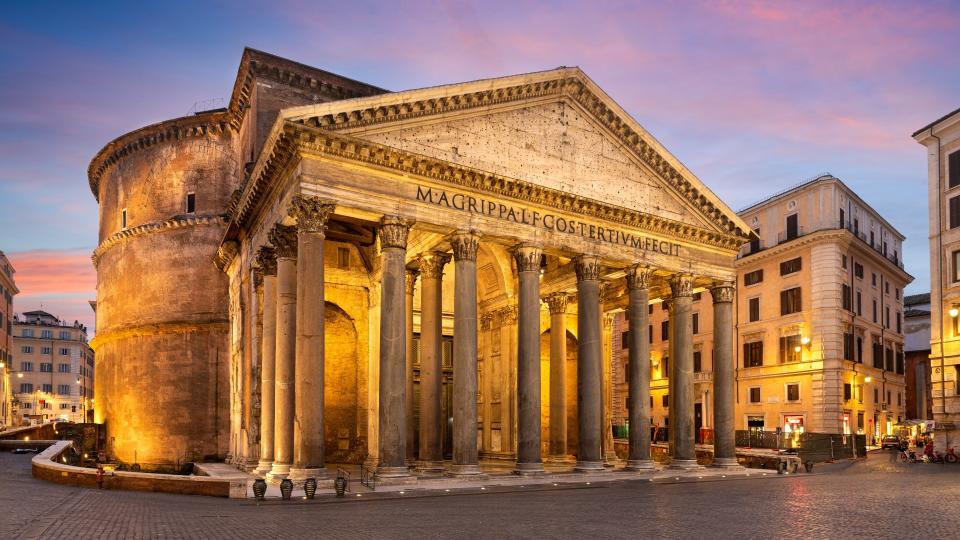 The Pantheon in Rome, Italy. It's an an ancient Roman Temple dating from the 2nd century.