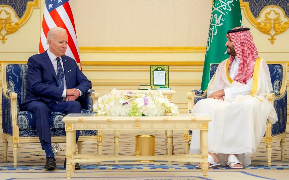 Biden and the Crown Prince - Bandar Algaloud/Courtesy of Saudi Royal Court/Reuters