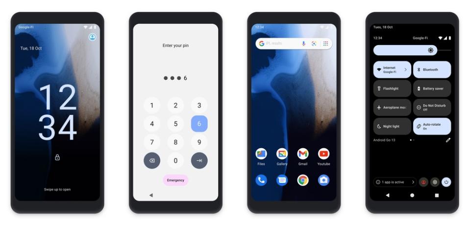 Android 13 (Go Edition) can be tailored to a user's personal aesthetics.