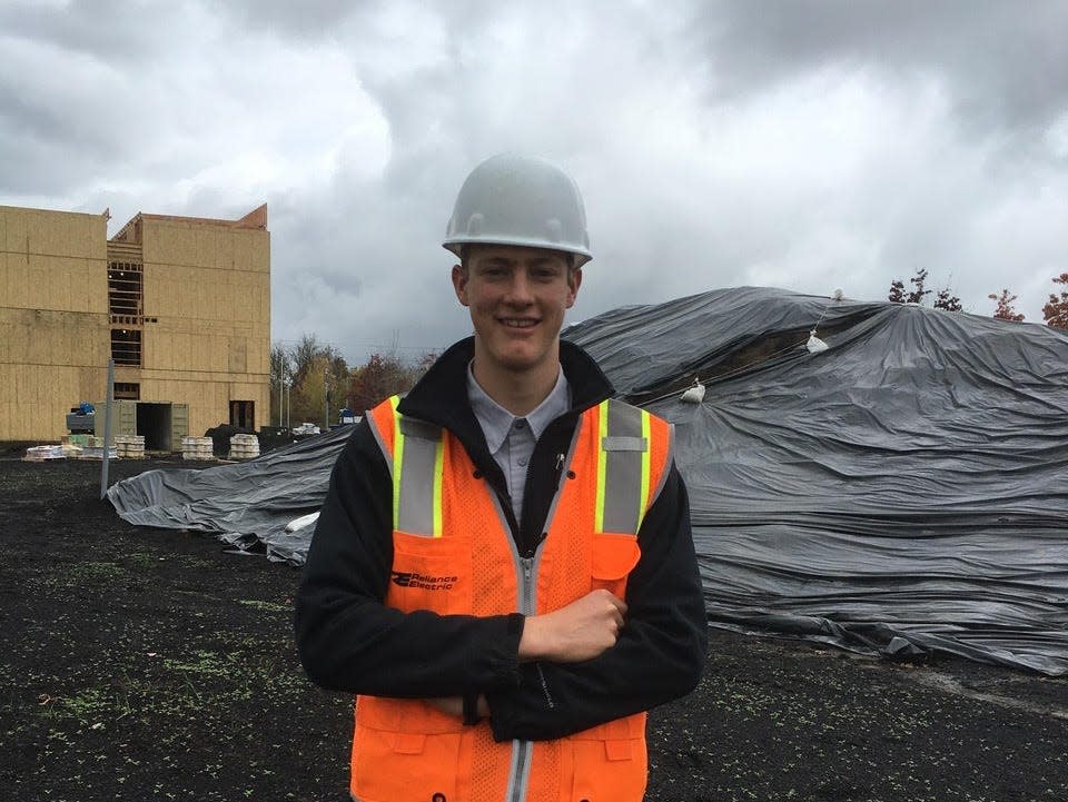 Wendell Jeffson at a construction site when he was 14 or 15.