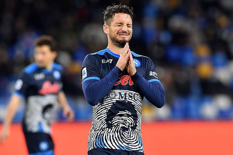 La emoción de Dries Mertens en el 1-1 de Napoli con Verona