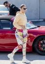 Another day, another workout for Jennifer Lopez, who heads to a gym in Miami on Wednesday in colorful gear.